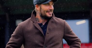 David Beckham took time out of his busy schedule to watch Salford City take on Swindon
