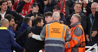 Diego Simeone has revealed why he angrily confronted Liverpool fans at Anfield on Wednesday