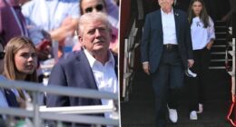 Donald Trump and his golf-loving granddaughter Kai attend Ryder Cup together