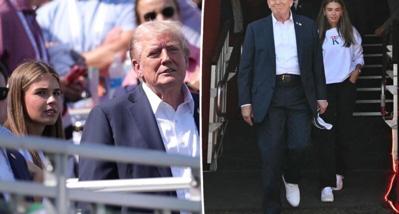 Donald Trump and his golf-loving granddaughter Kai attend Ryder Cup together