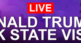 Donald Trump lands in Britain! US President and First Lady Melania arrive in the UK for state visit - as he vows to 'go easy' on Starmer and shares his excitement to see his 'friend' King Charles