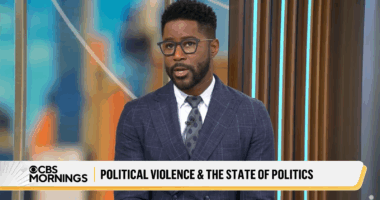 Nate Burleson speaking on CBS Mornings