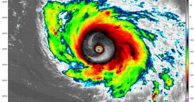Hurricane Humberto (pictured) strengthened into a Category 5 storm on Saturday afternoon