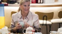 Sophie, Duchess of Edinburgh is pictured visiting the Ukraine Mental Health Exchange Center in Tokyo