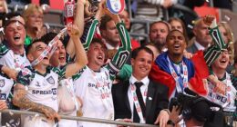 The EFL are reportedly considering expanding the Championship play-offs (Pictured: Sunderland winning the 2025 play-off final)