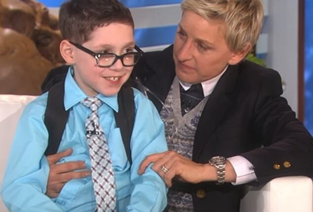 Ellen DeGeneres has paid a touching tribute to Tayt Anderson, the sick child who charmed fans when he appeared on her show and who has now died at 19