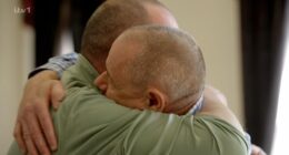 The moment Peter and Trevor were reunited was full of tears and the brothers had a long embrace after over 50 years of separation