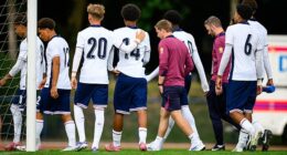 England Under-17s saw their match last night suspended for 50 minutes amid allegations that the Young Lions were racially abused