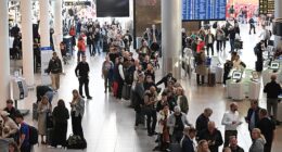 Passengers at Copenhagen Airport were left stranded after multiple large drones were seen over its runway
