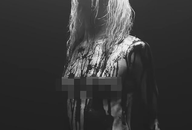 The Pretty Reckless frontwoman Taylor Momsen went fully nude, aside from black body paint, for the music video for her hard rock band's first single in four years, For I Am Death