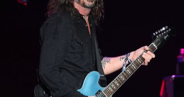 The fate of Dave Grohl's marriage to wife Jordyn Blum has been revealed one year after he fathered a secret baby; seen in 2023 in New Jersey