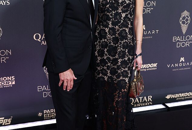 Lothar Matthaus was pictured with his girlfriend Theresa Sommer on the Ballon d'Or red carpet