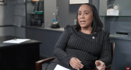 Fani Willis talking during an interview.