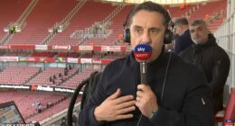 Gary Neville has hit out at Arsenal's 'basic' tactical approach in their draw against Man City