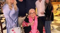Gemma Collins continued to show off her incredible weight loss as she enjoyed a family dinner with her mother Joan Collins, father Alan, birthday boy Russell, his partner and Gemma's fiancé Rami Hawash on Saturday evening