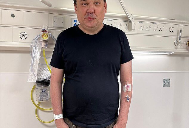 By the time they had escorted Graham Linehan (above) to a private area, his 'offence' had been explained to him - he was under arrest for a series of 'anti-trans' social media posts