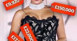 Georgina Rodriguez wore more than £2.4 million worth of jewellery while attending Venice Film Festival yesterday. Pictured