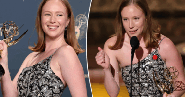 'Hacks' star Hannah Einbinder gets bleeped during her Emmys 2025 acceptance speech
