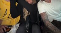 Harper Beckham, 14, was left cringing over her dad David and brother Cruz's singing after an Oasis gig on Saturday night