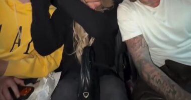 Harper Beckham, 14, was left cringing over her dad David and brother Cruz's singing after an Oasis gig on Saturday night