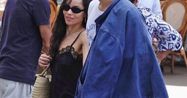 Harry Styles put on a very cosy display with rumoured girlfriend Zoë Kravitz on Friday as the pair enjoyed a romantic stroll through the streets of Rome, Italy