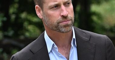 Prince William pictures arriving for a visit to the Natural History Museum's newly transformed gardens on September 4