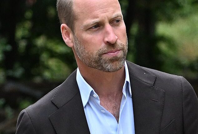 Prince William pictures arriving for a visit to the Natural History Museum's newly transformed gardens on September 4