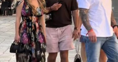 Despite already igniting backlash from the woke mob, Sydney Sweeney is now risking the wrath of Taylor Swift fans by embarking on a romance with her enemy Scooter Braun (pictured)
