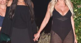 Heidi Klum's rarely seen 15-year-old daughter Lou joined her at dinner at Nobu in Malibu on Monday evening