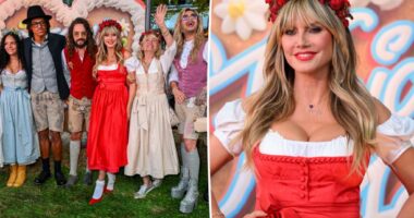 Heidi Klum poses for rare photo with all 4 kids at German festival