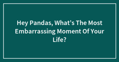 Hey Pandas, What’s The Most Embarrassing Moment Of Your Life?
