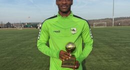 Amadou Hann (pictured) of St. Benedict's Prep is accused of attacking a photographer