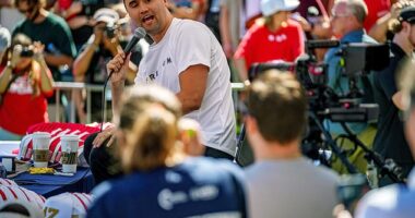 Charlie Kirk at the Utah Valley University speaking even on September 10, 2025