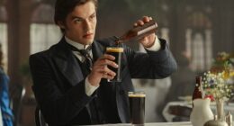 House Of Guinness star Louis Partridge has become the nation's go-to period drama star (pictured in the show)