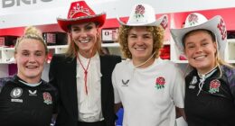 Kate shared a photograph of herself posing with players Megan Jones, Ellie Kildunne and Jess Breach
