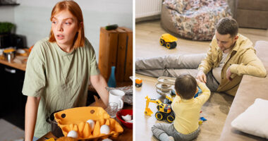 Husband Upset After Wife Refuses To Help Change The Child While Cooking Dinner