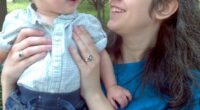 Lynn with her son Valentin, who is now 12. Lynn suffers from face blindness, or prosopagnosia