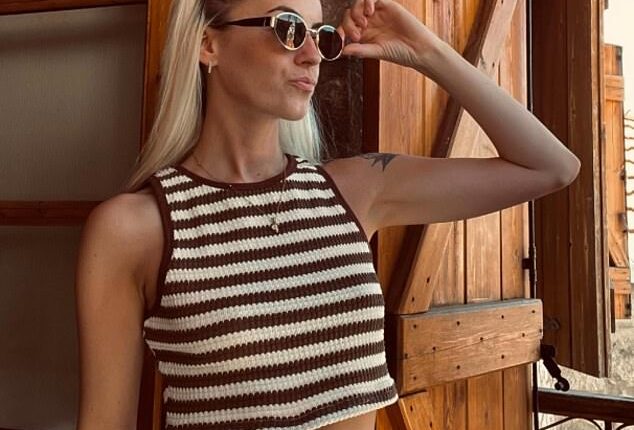 Jess, 30, from Scotland, moved to a small village a few hours from Athens in 2024 to open a souvlaki shop with her partner (pictured)