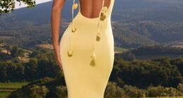 A bride-to-be has sought advice on whether the dress her sister plans to wear to the big day (pictured) is inappropriate