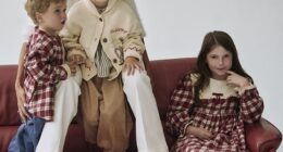 Binky and her three children - India, Wolfie and Wilder - in the new Binky Felstead M&S range