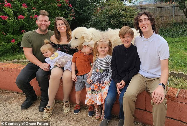 Proud tradwife and mom-of-five Grace Patton, 36, from Oklahoma, spoke about her lifestyle with the Daily Mail