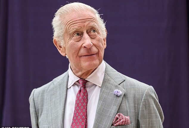 King Charles (pictured), 76, opened the Midland Metropolitan University Hospital in Birmingham today