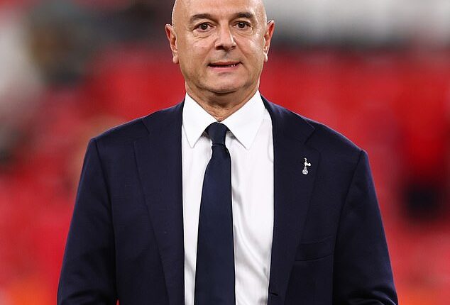 Daniel Levy was jeered by Spurs fans when his face flashed up on the big screen after the Europa League final