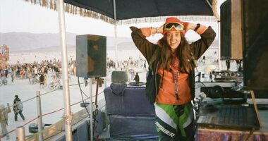 The court heard that Ms Caillet, 33, may have been 'fundamentally dishonest' in her claim, as social media and press coverage revealed she had 'travelled around the world¿ giving numerous performances at clubs, launch parties and events,' including the iconic Burning Man festival in the Nevada desert (above)