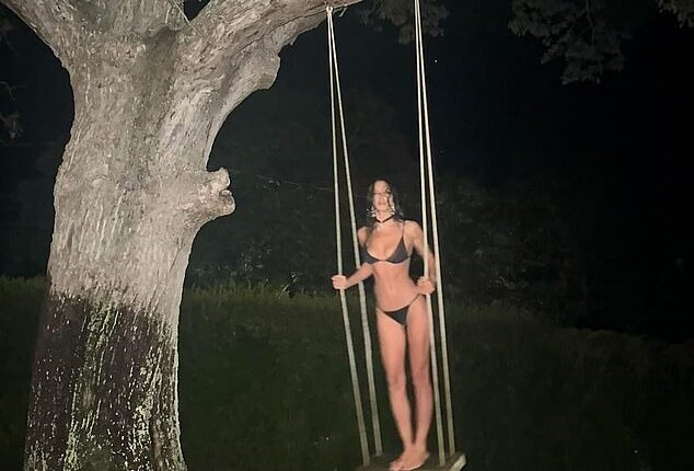 Irina Shayk showed off her toned physique in arresting bikini snaps shared to Instagram on Sunday