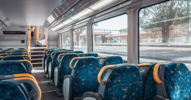 A commuter has blasted 'rude and ignorant' passengers over their behaviours on public transport - including talking loudly on the phone or watching movies without headphones (stock image)