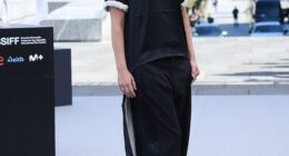 Jennifer Lawrence looked chic in a caped co-ord as she attended the Die My Love photocall on Friday during 73rd San Sebastian International Film Festival in Spain .