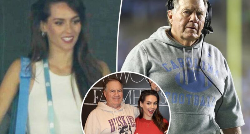Jordon Hudson supports boyfriend Bill Belichick for UNC football debut