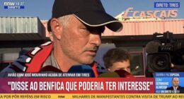 Jose Mourinho has arrived in Benfica, admitting he is 'interested' in becoming club's manager