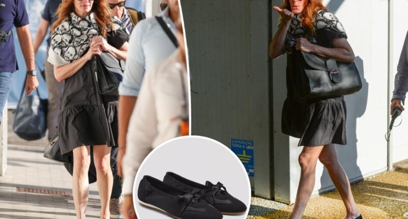 Julia Roberts steps out in Vivaia's viral ballet sneakers